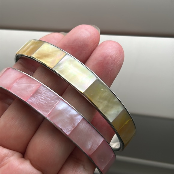 🖤Pink & a yellow Mop Bangle set - Picture 4 of 13